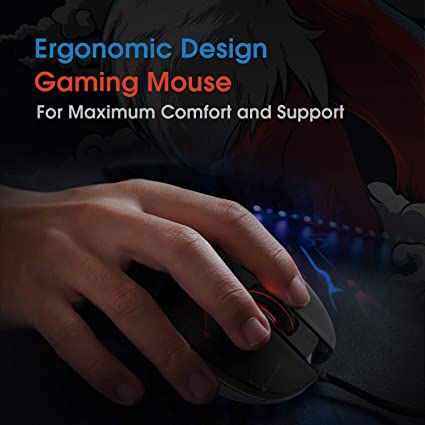 Evo Fox (by Amkette) Phantom Wired Gaming Mouse with 4 Colour Cycle Switching, Evo Fox (by Amkette) Phantom Wired Gaming Mouse with 4 Colour Cycle Switching,