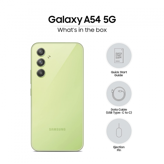 Samsung Galaxy A54 5G (Awesome Lime, 8GB RAM 128GB Storage) Refurbished