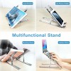Airtree Adjustable Aluminum Portable Tabletop Laptop Rack Stand for Upto 17 laptops, Tablets, Mobiles, Books with Pouch (Silver)