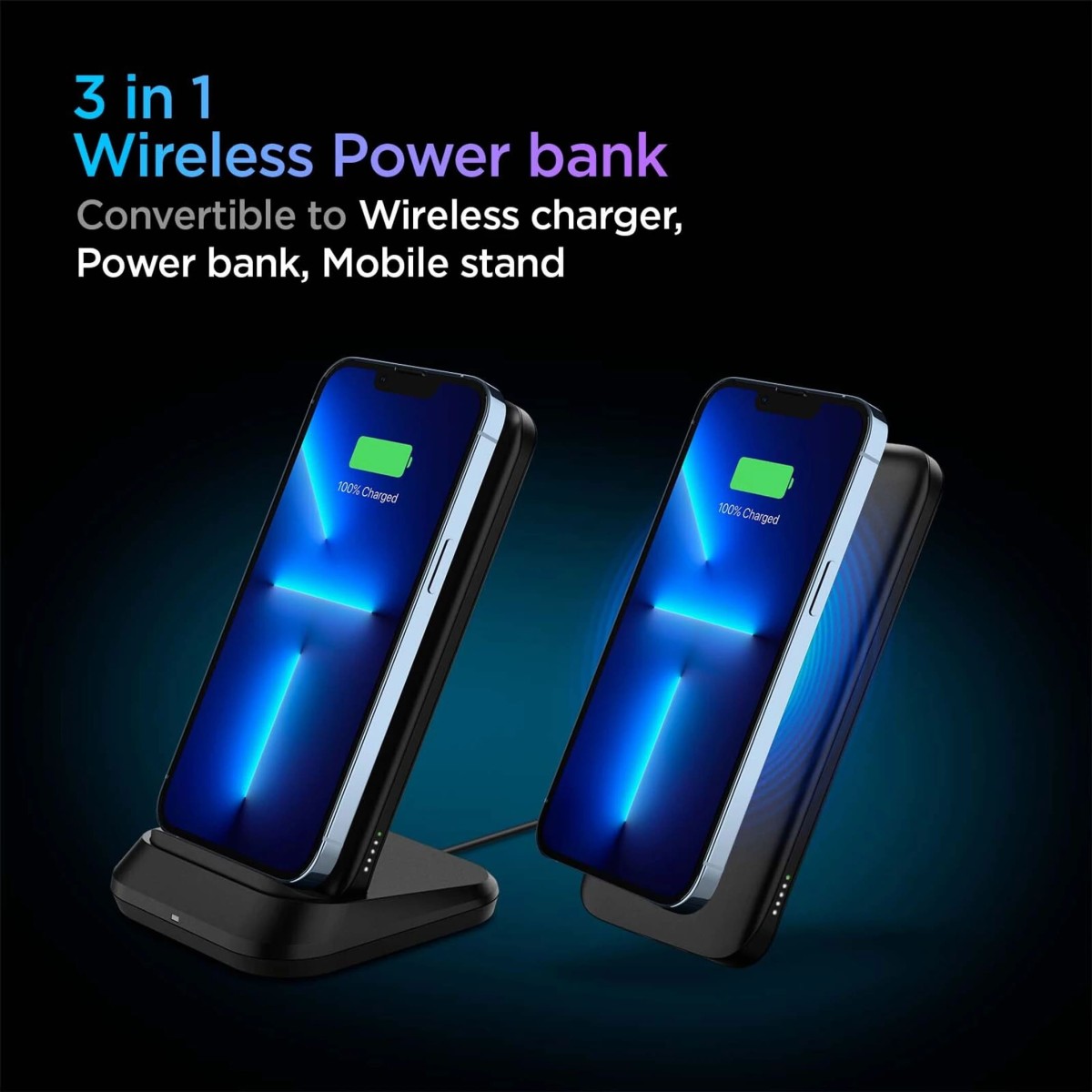 Spigen 10000 mAh 20 W Wireless Power Bank Black, Lithium Polymer, Fast Charging for Mobile, Laptop)