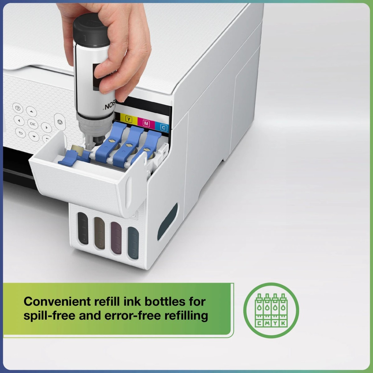 Epson Ecotank L3266 A4 Wi-Fi, Colour All-in-One Ink Tank Printer-C11CJ66512, White