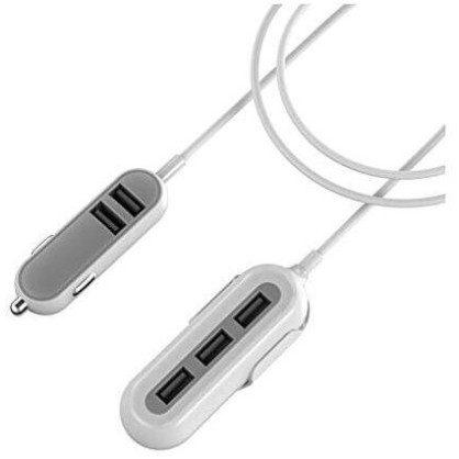 Portronics Car Power 4 POR-761 Car Charger with 5 USB Ports (White) Portronics Car Power 4 POR-761 Car Charger with 5 USB Ports (White)