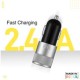 Flix xcc-31d blk 12 w dual car charger for all mobiles, tablets with micro usb - black