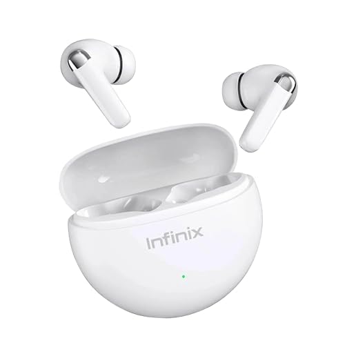 Infinix Buds Neo (XE26) With 4 Mic ENC, Dedicated App Welife,Game Mode,Big 500Mah Battery Bluetooth Headphones (White, True Wireless)