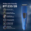 PHILIPS BT1233/28 Trimmer 30 min Runtime 3 Length Settings (Blue)