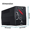 ZEBRONICS Zeb-U725 600VA UPS for Desktop-PC-Computers not for Routers with Automatic Voltage Regulation Black