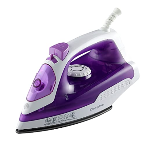 Crompton Fabri Magic 1200 W Steam Iron (White, Purple) Crompton Fabri Magic 1200 W Steam Iron (White, Purple)
