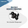 Bajaj Blow Hot Portable Room Heater For Bedroom 2 Heat Settings-1000W/2000W White Color