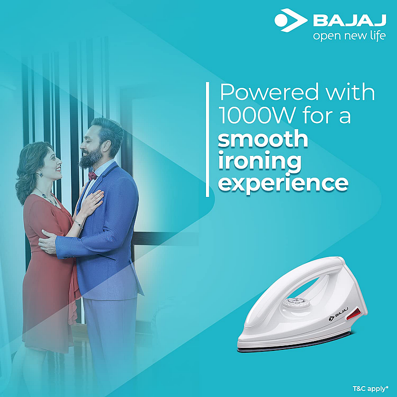 Bajaj Majesty DX 6 1000-Watt Dry Iron (White)