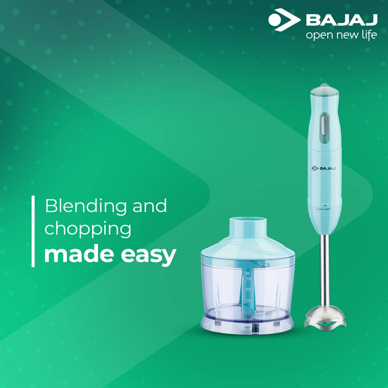 BAJAJ by BAJAJ ELECTRICAL 410536 300 W Hand Blender with Bowl  (Pale Green)