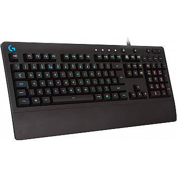 Logitech G213 Light sync RGB, Spill-resistant, Palm-rest, Customizable Keys Wired USB Gaming Keyboard  (Black)