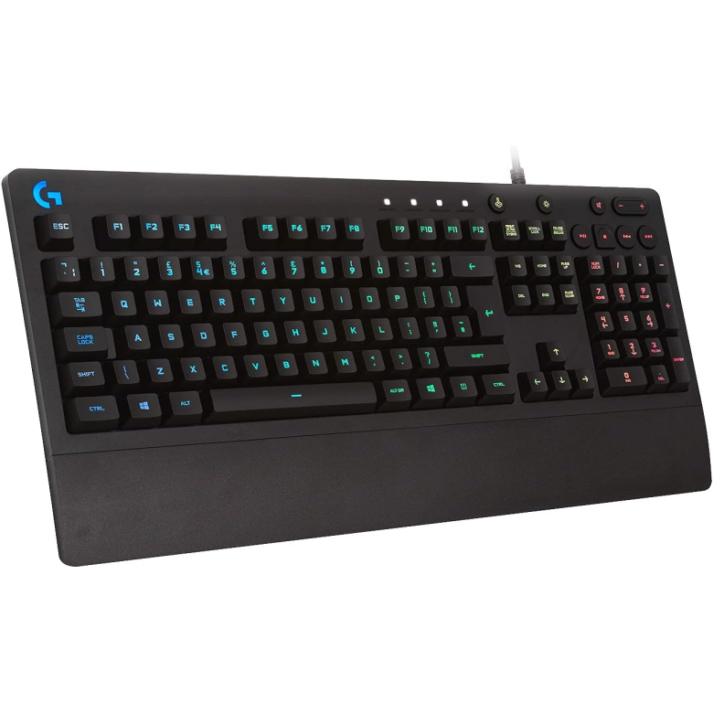 Logitech G213 Light sync RGB, Spill-resistant, Palm-rest, Customizable Keys Wired USB Gaming Keyboard (Black) Logitech G213 Light sync RGB, Spill-resistant, Palm-rest, Customizable Keys Wired USB Gaming Keyboard (Black)