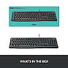 Logitech K120 Wired Keyboard for Windows, USB Plug-and-Play Full-Size, Spill Resistant