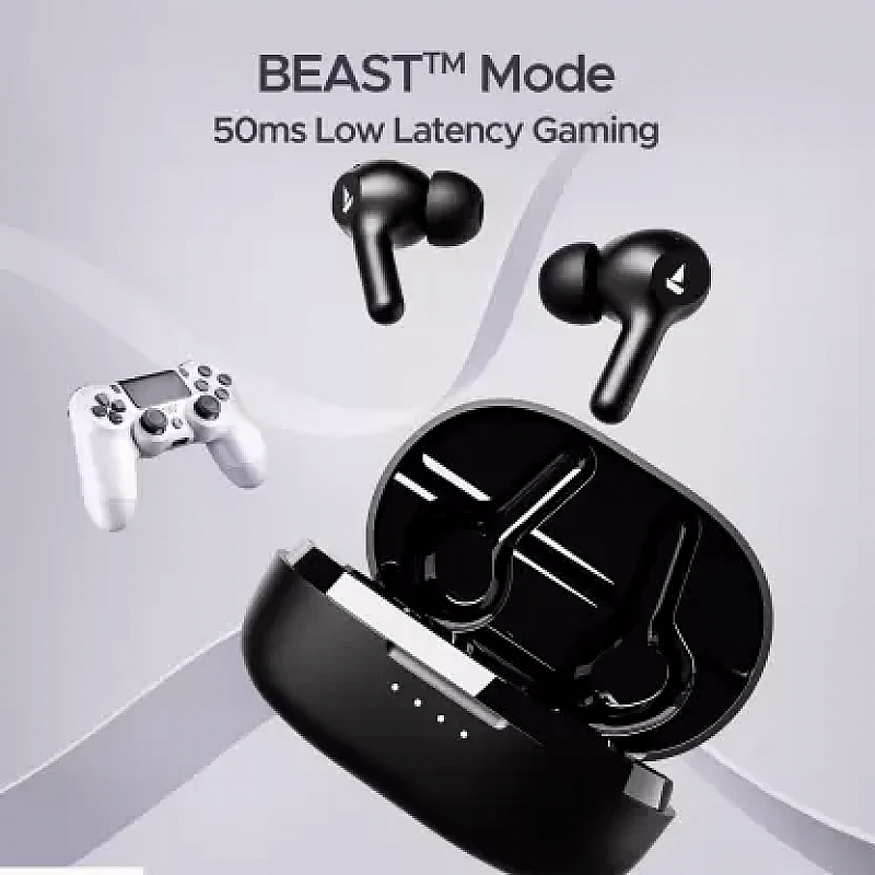 boAt Airdopes 71 40 HRS Playback Beast Mode Bluetooth Headset (Active Black, True Wireless)