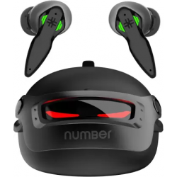 Number Super Buds Pro GT9 Helmet MEMS 48 Hrs Battery Bluetooth Gaming Headset Commando Black
