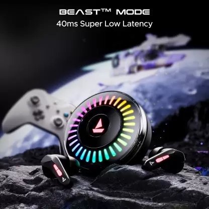boAt Immortal 201 TWS Earbuds 40 hrs Playtime,40 BEAST Mode, RGB LED Bluetooth Headset Black Sabre boAt Immortal 201 TWS Earbuds 40 hrs Playtime,40 BEAST Mode, RGB LED Bluetooth Headset Black Sabre