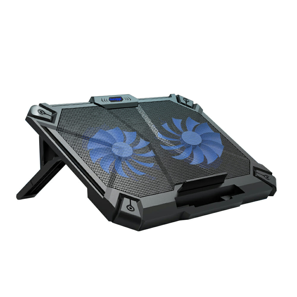 Cosmic Byte Comet Laptop Cooling Pad, Dual 120 mm Fans, LED Lights, Fan Speed Adjustment, USB Ports, Support Upto 17 Laptops (Blue)
