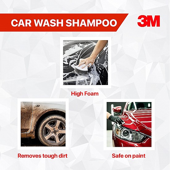 3M Car Wash Shampoo, 250ml | High Foam Car Cleaning | Remove tough dirt | Safe on paint