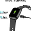 Ambrane Pulse Smartwatch (Black Strap, Regular)