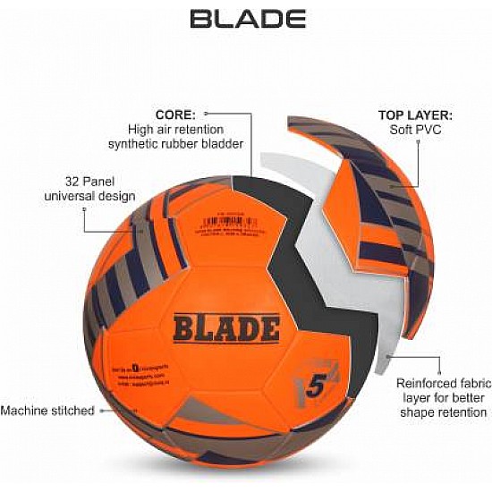 NIVIA Blade Machine Stitched Football Football  Size3  (Pack of 1 Orange)