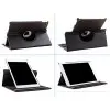 for iPad Air 2 Model. A1566, A1567 Case. MOCA 360°Degree Rotating PU Leather Smart Magnetic Stand Flip Case Cover for Apple iPad Air 2 / iPad 6 Flip Cover case (Black)