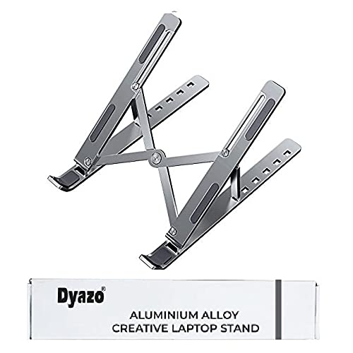 Dyazo Zigzag Height Adjustable Ventilated Aluminium Tabletop Laptop Stand with 6 Angles Multi-Angle Dyazo Zigzag Height Adjustable Ventilated Aluminium Tabletop Laptop Stand with 6 Angles Multi-Angle