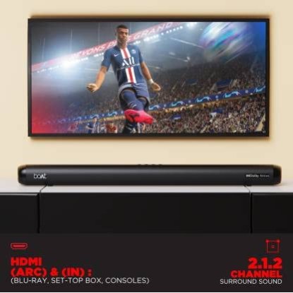 boAt Aavante Bar 4000DA with Dolby Atmos 3D 200 W Bluetooth Soundbar (Premium Black, 2.1 Channel) boAt Aavante Bar 4000DA with Dolby Atmos 3D 200 W Bluetooth Soundbar (Premium Black, 2.1 Channel)