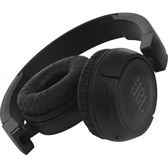 JBL T450BT Extra Bass Wireless On-Ear Headphones with Mic (Black)