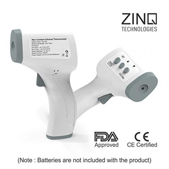 Zinq technologies zq-700 infrared forehead thermometer non-contact digital temperature gun with lcd display