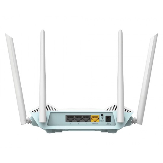 D-Link R15 AX1500 Eagle PRO AI Dual-Band Smart Router, Wi-Fi 6, 4 Gigabit Ports, 4 External Antennae, Voice Control, Parental Control