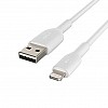 Belkin Apple Certified Lightning to USB Charge and Sync Cable for iPhone, iPad, Air Pods, 9.8 feet (3 meters) – White