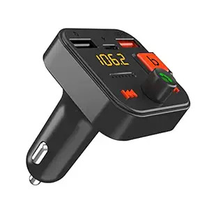 Portronics Auto 20 Smart Audio Connector with Mobile Charger(Type C + QC 3.0), Latest Bluetooth 5.1, 30W