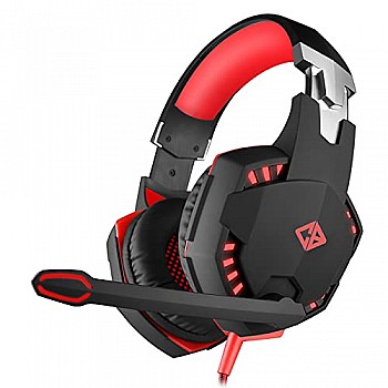 Cosmic Byte Over the Ear Headsets with Mic & LED - G2000 Edition (Black/Red)