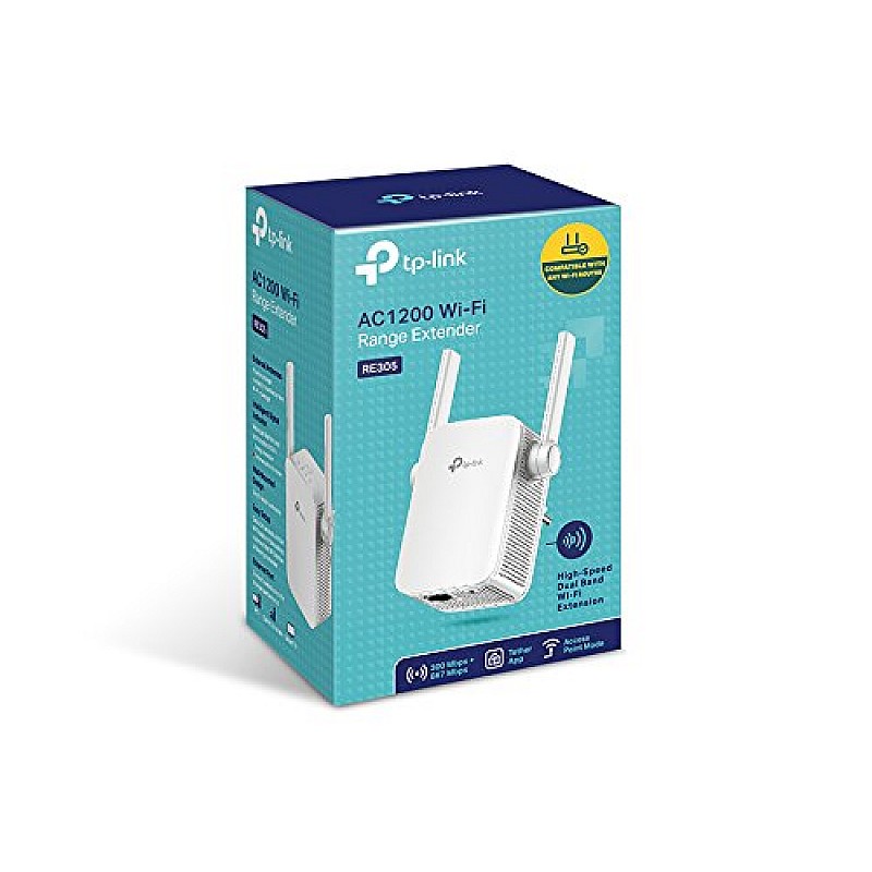 TP-Link RE305 1200 Mbps WiFi Range Extender White Dual Band