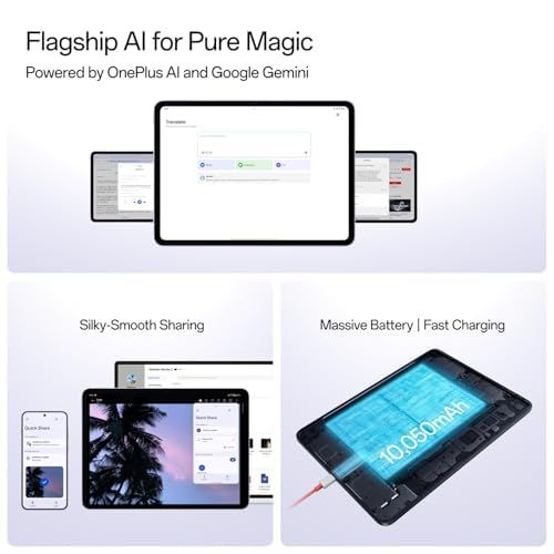 OnePlus Pad Go 2, 30.73 cm (12.1 inch) 2.8K Display, Dolby Vision™, 120Hz Refresh Rate, Quad Speakers, AI, 10050 mAh Battery, WiFi Only Tablet, 8GB RAM 256 GB Storage, Shadow Black OnePlus Pad Go 2, 30.73 cm (12.1 inch) 2.8K Display, Dolby Vision™, 120Hz Refresh Rate, Quad Speakers, AI, 10050 mAh Battery, WiFi Only Tablet, 8GB RAM 256 GB Storage, Shadow Black