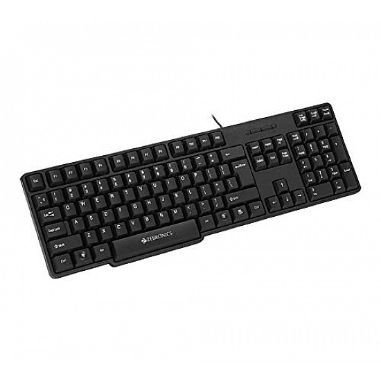 Zebronics USB Keyboard with Rupee Key, USB Interface and Retractable Stand K20