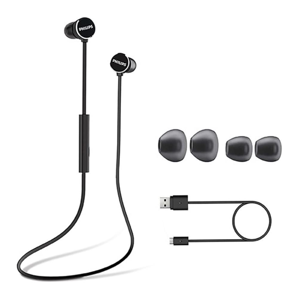 PHILIPS Upbeat TAUN102BK/00 With Spash-Proof design Bluetooth Headset Black
