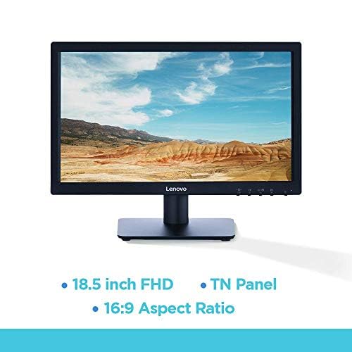 Lenovo - D19-10, 18.5 Inch (46.99 Cm) 1366 X 768 Pixels Led Hd Monitor, Tn Panel, (5Ms Response Time - 200 Nits Brightness Hdmi and Vga Port - Hdmi Cable Included - 72% Color Gamut) (Raven Black) Lenovo - D19-10, 18.5 Inch (46.99 Cm) 1366 X 768 Pixels Led Hd Monitor, Tn Panel, (5Ms Response Time - 200 Nits Brightness Hdmi and Vga Port - Hdmi Cable Included - 72% Color Gamut) (Raven Black)