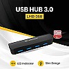 Lapcare 4 High Speed Multi Port USB 3.0 Hub Black