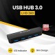 Lapcare 4 High Speed Multi Port USB 3.0 Hub Black