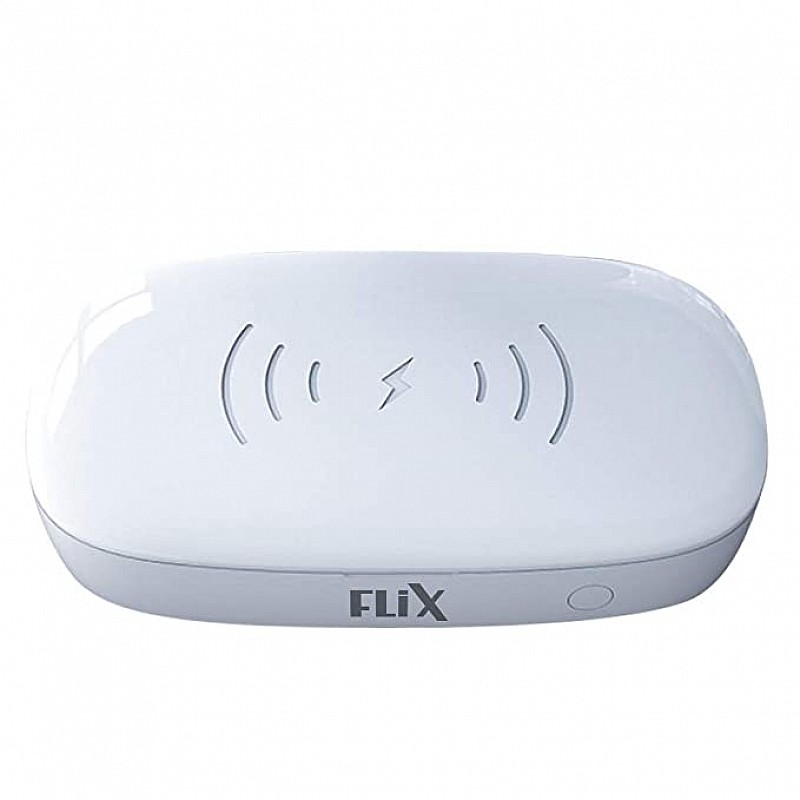 Flix (Beetel) Uv Sanitizer 10W Qi Wireless Charger,Portable Uv Sterilizer Box 99.9% Sterilization for Mask,Smartphone, Uv Box (White)