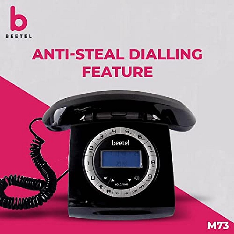 Beetel M73 Corded Landline Phone with Caller ID & 16-Digit LCD Display