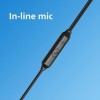 Philips TAE2146BK in-Ear Wired Headphones with USB-C Plug, 10mm Drivers for Deep Dynamic Bass and Clear Sound, in-Line Mic with Call Button, 3 Interchangeable Ear Caps, 1.2m Durable Cable (Black)