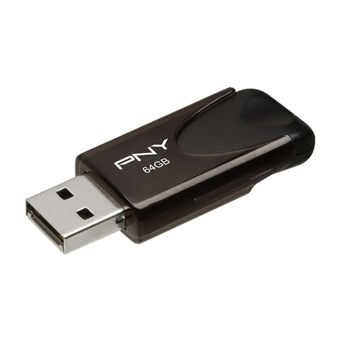 PNY PFMM2064-BR20 64 GB Pen Drive Compatible with Laptop, Tablet, Mobile USB 2.0 Metal Case (Silver)