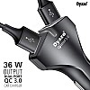 Dyazo 36 W Dual Ports Rapid Fast Smart Qualcomm Turbo Car Charger with Quick Charge 3.0