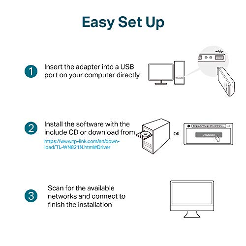 TP-LINK TL-WN821N 300 MBPS WI-FI Wireless N USB Adapter MIMO Technology WPS Button Supports Windows 10-8.1-8-7-XP Mac OS Linux Easy Setup TP-LINK TL-WN821N 300 MBPS WI-FI Wireless N USB Adapter MIMO Technology WPS Button Supports Windows 10-8.1-8-7-XP Mac OS Linux Easy Setup