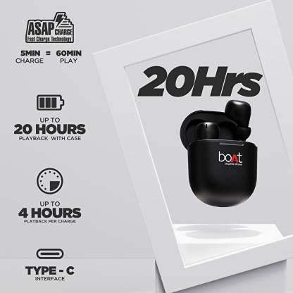 boAt Airdopes 381 Bluetooth Truly Wireless In Ear Earbuds With Mic (Active Black) boAt Airdopes 381 Bluetooth Truly Wireless In Ear Earbuds With Mic (Active Black)