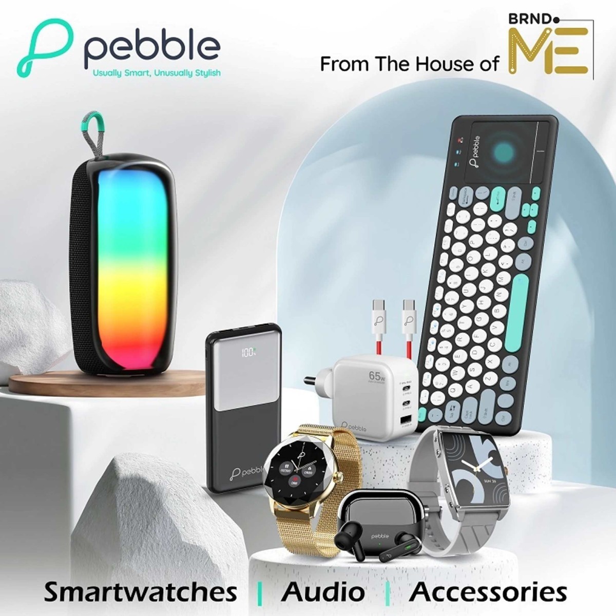 Pebble Frost Pro 1.96 Infinite Display, BT Calling, Rotating Crown, AI voice assistant Smartwatch (Jet Black Strap, Free Size)