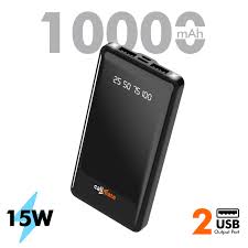 Callmate 10000 mAh 15 W Power Bank   (Black, Lithium Polymer, Fast Charging for Mobile)