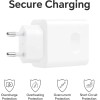 Honor 100 W Quick Charge 5 A Wall Charger for Mobile with Detachable Cable (White)